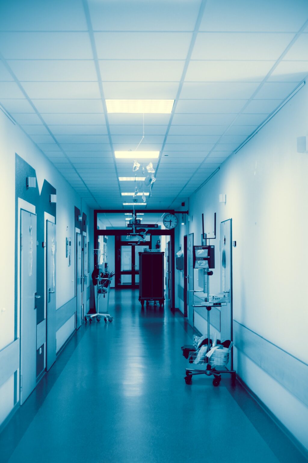 hospital corridor. hospital hallway. hospital interior